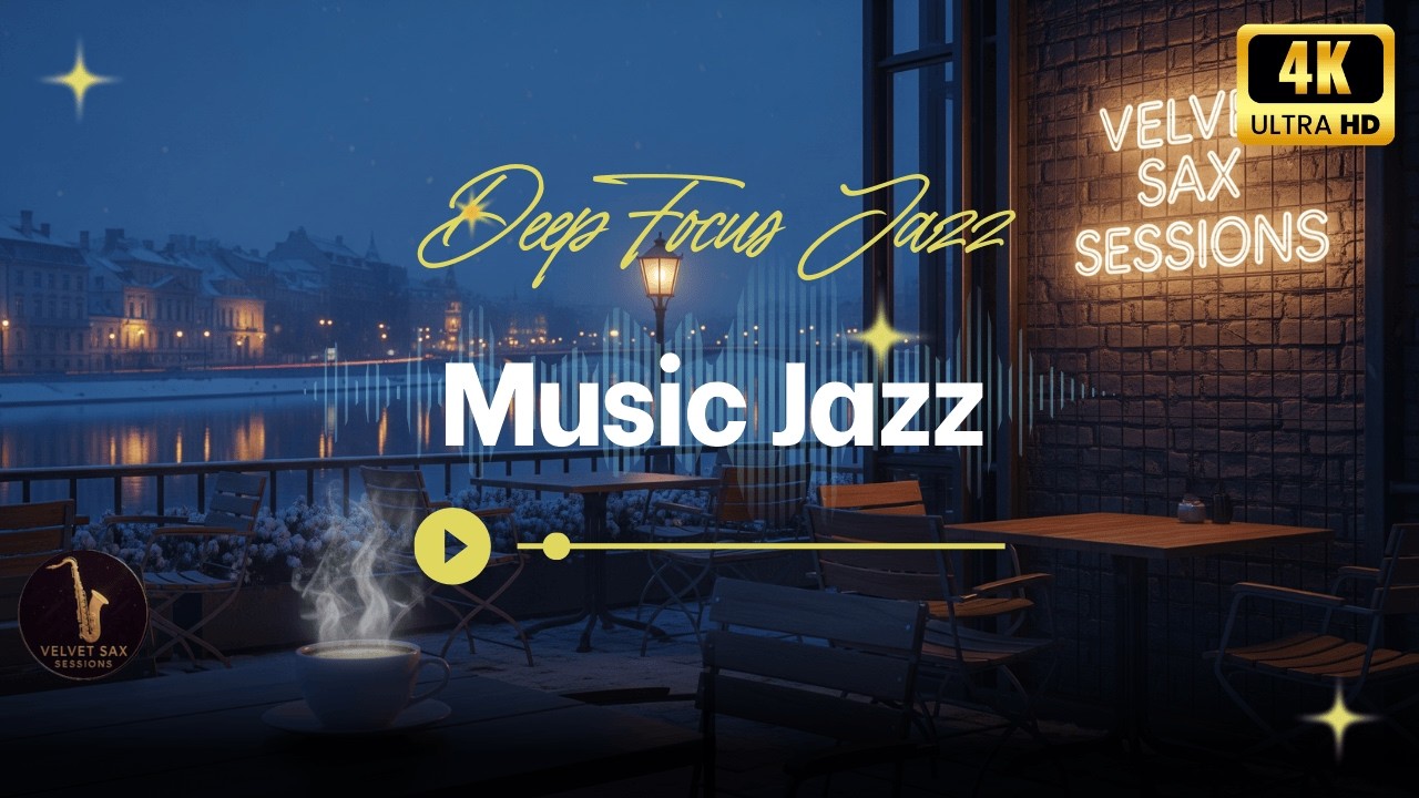 4K Pure Focus Jazz ☕ Relaxing Instrumental Music for Work, Study & Brain Calm