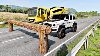 Cars Vs Log Trap [1] ▶️ BeamNG DRIVE Realistic Cars Crash Gameplay