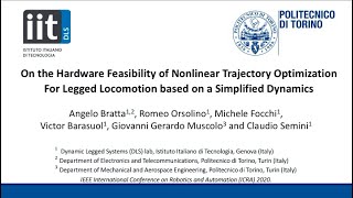 [ICRA'20 Presentation] On the Hardware Feasibility of Nonlinear Trajectory Optimization