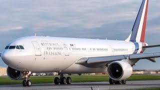 French Air Force (Presidential Visit) Airbus A330-200 (A332) landing & departing Montreal (YUL/CYUL)