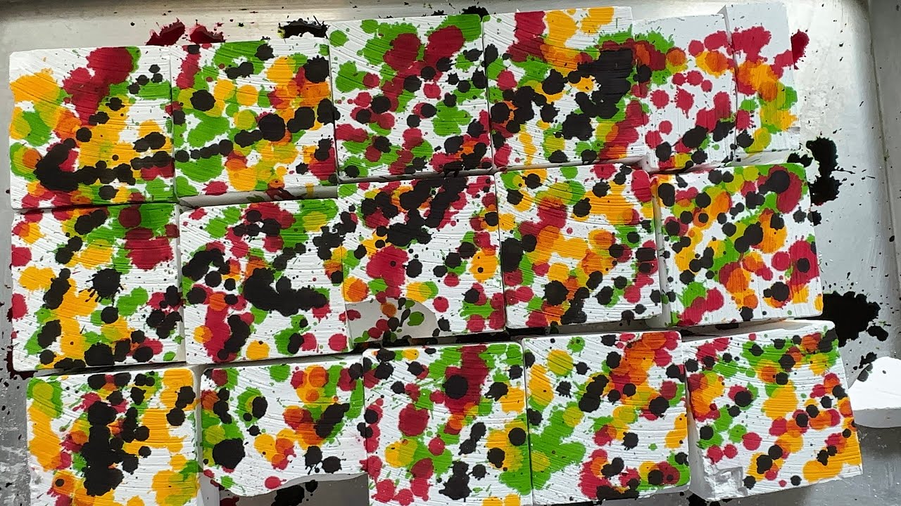 Gymchalk Blocks Splash Color | Satisfying - YouTube