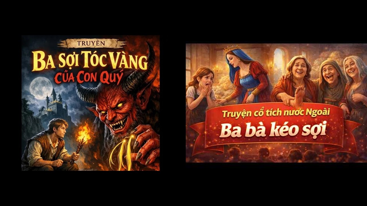 TRUYỆN CỔ TÍCH NƯỚC NGOÀI_ BA SỢI TÓC VÀNG CỦA CON QUỶ VÀ SỰ TÍCH BA BÀ KÉO SỢI