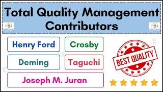 No.04 ~ Total Quality Management Contributor | Henry Ford | Deming | Crosby | Joseph M. Juran |