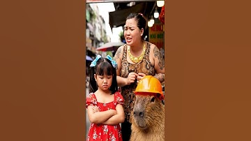 Capybara mua bún đậu cho bé mà nó lạ quá ! #capybara #vuive #giaitri