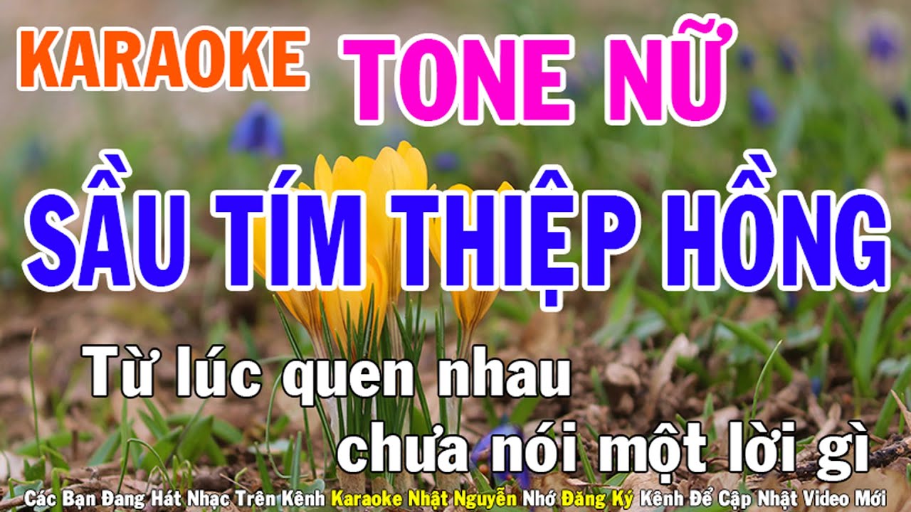 Sầu Tím Thiệp Hồng Karaoke Tone Nữ Nhạc Sống - Phối Mới Dễ Hát - Nhật Nguyễn