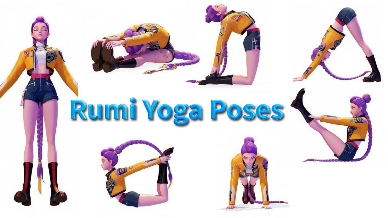 Rumi KPop 5 Minute Yoga Poses | Music & Balance