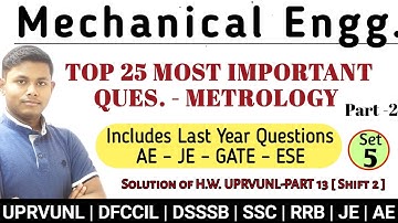 Set 5 -Part 2| UPRVUNL JE Most Important Questions | Most Expected Questions for All JE/AE | UPRVUNL