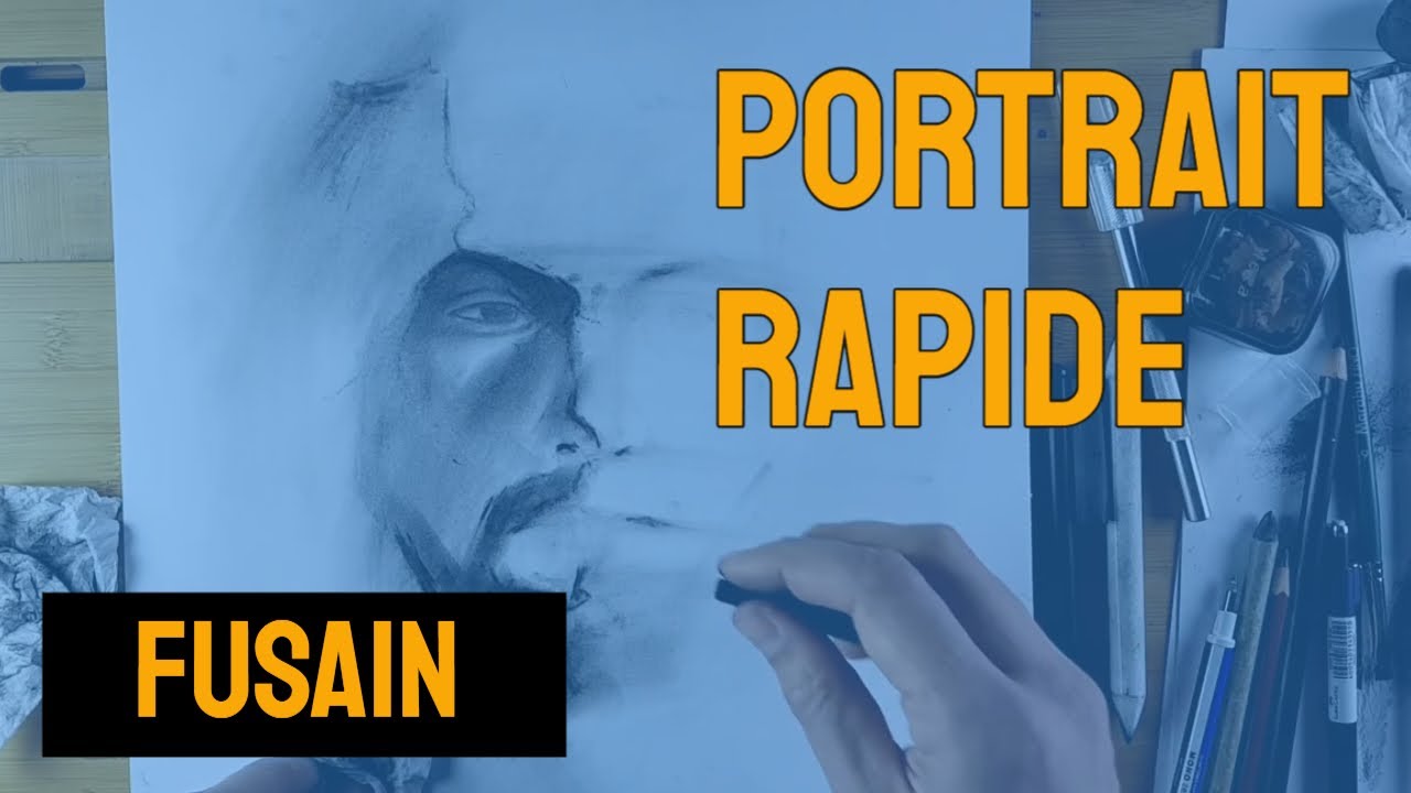 Premier portrait au fusain - Les étapes