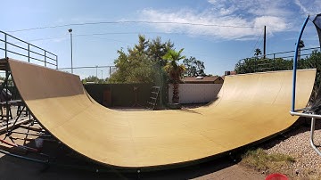 Building a Skating Mini Ramp 6ft tall Half-Pipe