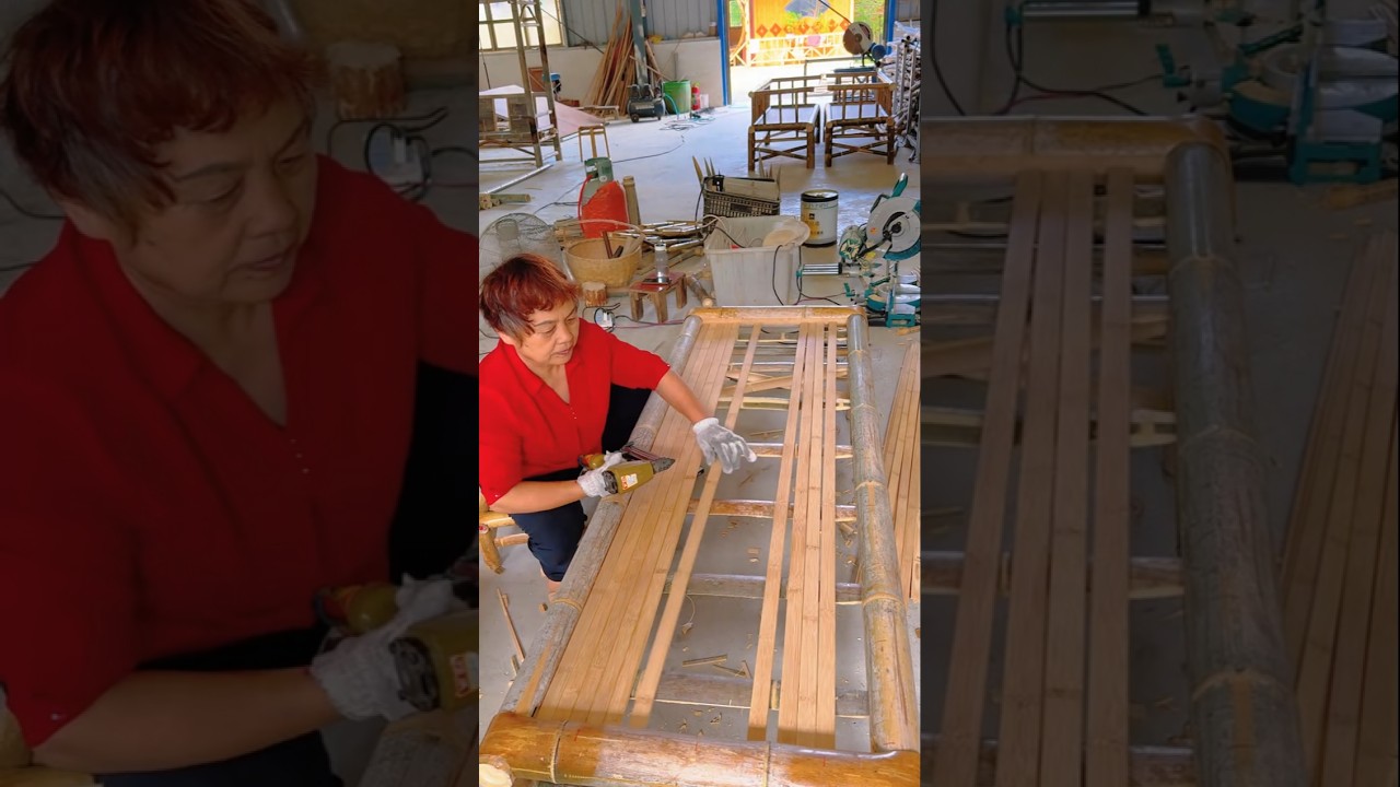 Handmade Bamboo Sofa Bed Making Process | Bamboo Furniture Workshop