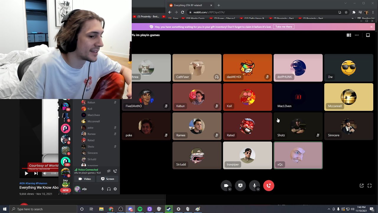 RP Clips GTA Reddit Owner Discord Call w/ Xqc, Penta, CG, Koil etc. about the Reddit & Server Issues