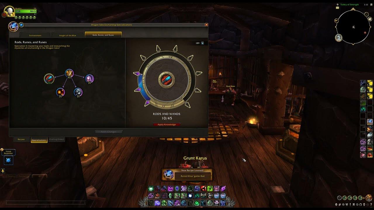 How to learn to craft Runed Khaz'gorite Rod, WoW Dragonflight 
