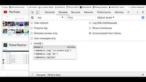 Writing to the browser console with JavaScript