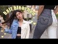HOW I HALF BLEACHED MY JEANS AND JACKET (TRYING TIKTOK TRENDS)