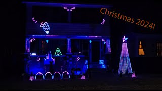 Reed Family Light Show Christmas 2024 (Come look at my house)