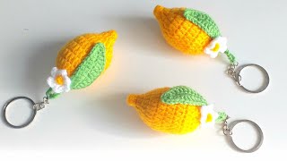 Subti̇tledeasy Crochet Lemon Keychainllavero Crochet Limonamigurumi Limon Anahtarlık