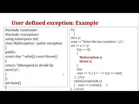 4 4 User defined exception