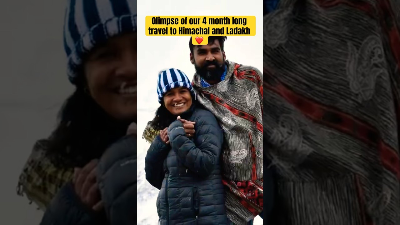 Video thumbnail: #incredibleindia #travel #travelhappy #travelcouple #mountains #himalayas #himachal #ladakh #reels