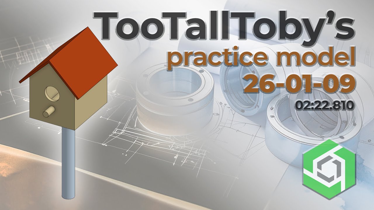 Onshape Speedmodeling Too Tall Toby Practice Model 26-01-09 - one sketch variation
