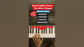 The White Stripes - Seven Nation Army [Left Hand - Easy Piano Tutorial]