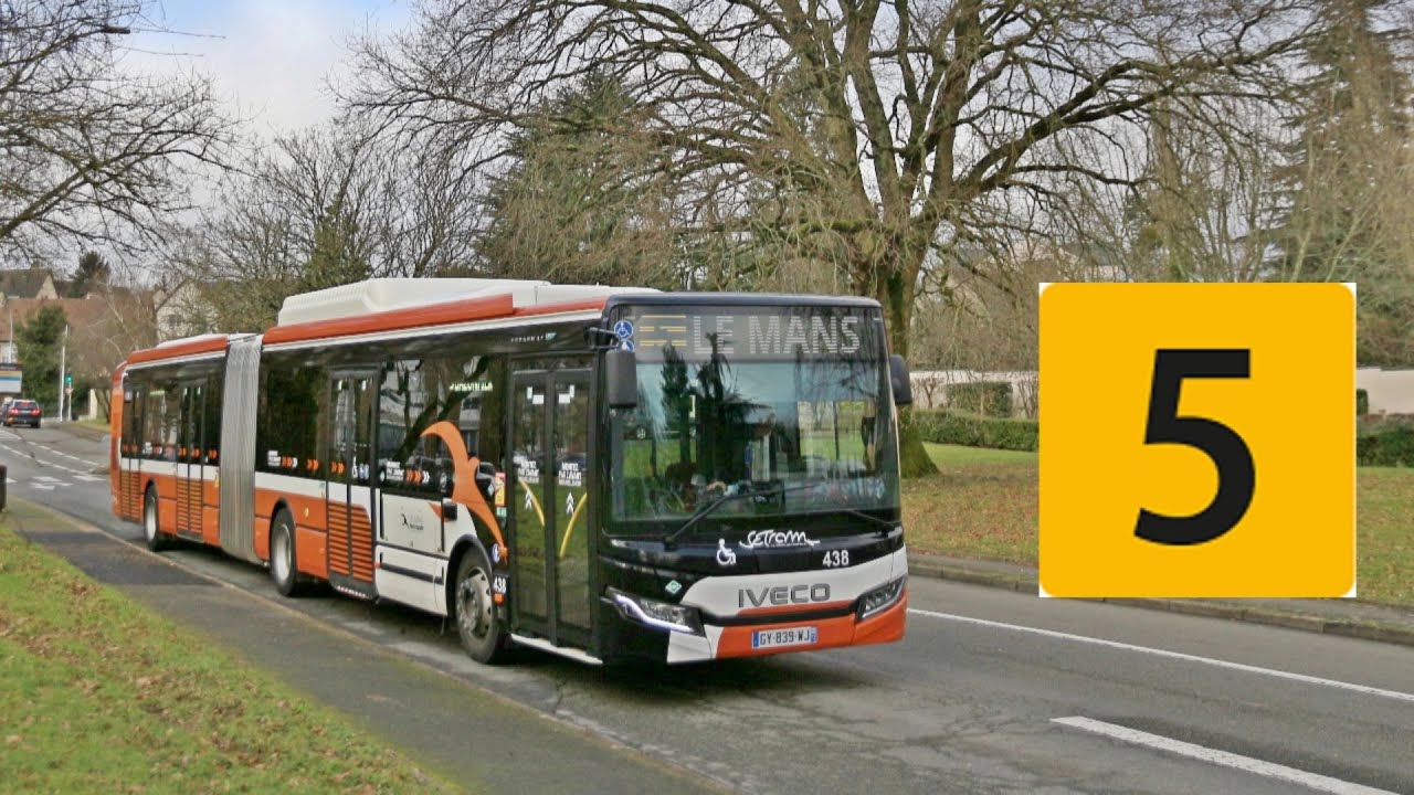 Iveco Urbanway 18 GNV N°438 - Ligne 5 - Réseau Setram - Le Mans