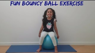 Fun bouncy ball exercise| Yoga with Claire