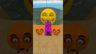Big Smile Emoji VS Pink Van 😱  #beamngexperiments #shorts #gaming #beamngdrive #viral