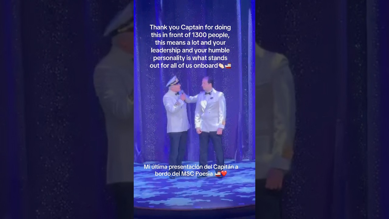 Thank you Captain for doing this in front of 1300 people, this means a lot! #captain #mscpoesia