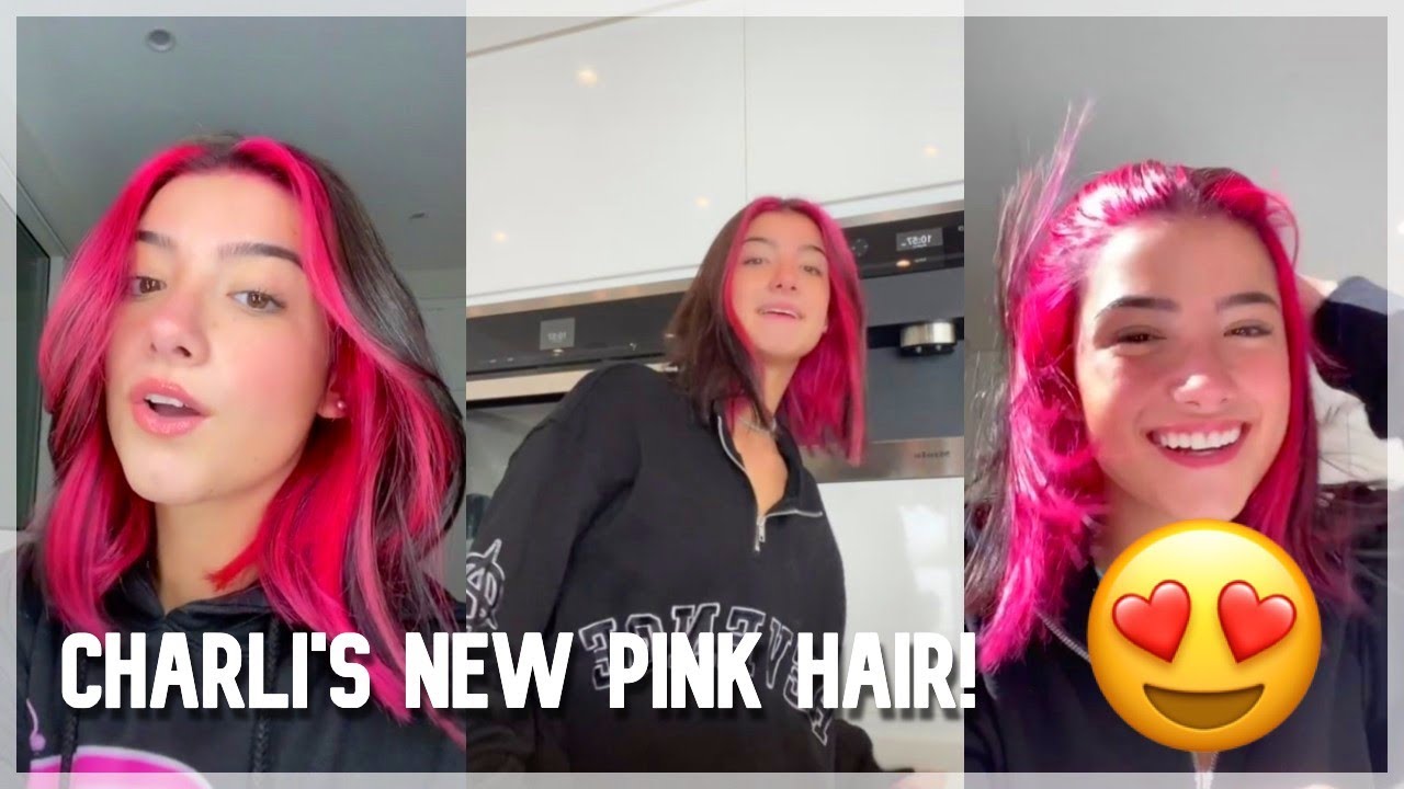 Charli D Amelio S New Pink Hair Youtube