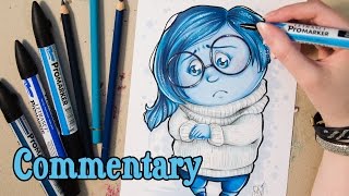 Speed Drawing SADNESS - INSIDE OUT (with COMMENTARY)