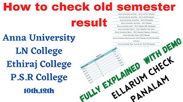 How to check old semester result Anna University |TAMIL |@Student