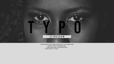Typo Slideshow After Effects Templates