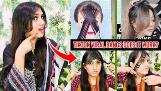 Tiktok Viral Curtain Bangs | Bangs Haircut