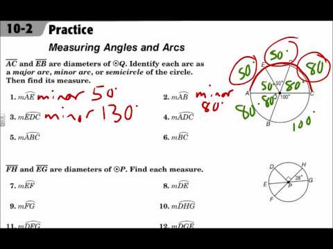 Geometry 10.57 Measuring Angles and Arcs - YouTube Geometry 10.57 Measuring Angles and Arcs - YouTube
