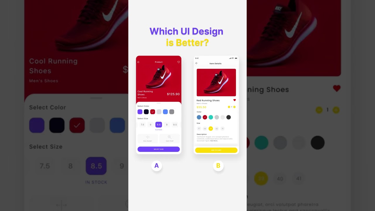 Shoe Application UI Design | UI Design | Shoe App Design