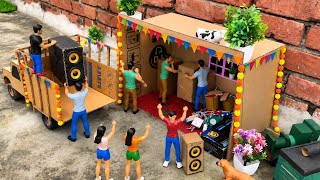 Mini dj truck setup | cardboard mini dj truck kese banaye | mini dj setup loading | dj wala, dj gadi