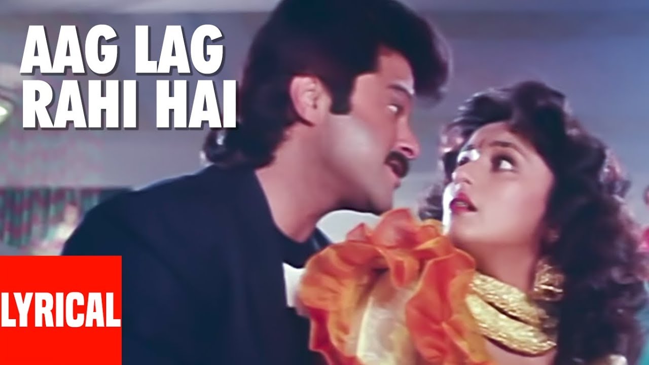 Aag Lag Rahi Hai Lyrical Video  Jamai Raja  Anil Kapoor Madhuri Dixit Hema Malini