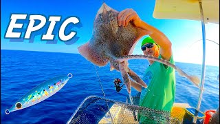 EPIC FISHING TRIP FROM THE BOAT! Mediterranean MultiSpecies Session in 70 m of depth [Slow Jigging]