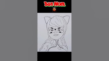 How To Draw BUG NOIR 🐞 | Miraculous Ladybug #shorts #drawing #art #bugnoir #miraculous