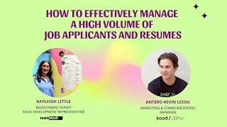 Webinar: How to manage a high volume of CVs?