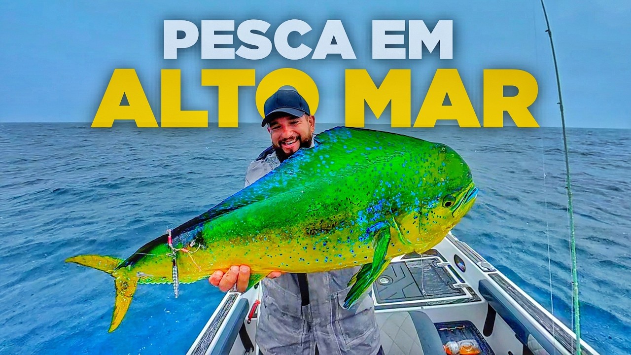 DOURADOS em ALTO MAR! Pesca com iscas artificiais no MAR