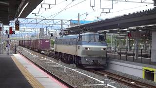 JR貨物 EF66-107号機(吹田)+コキ8両 貨物列車93レ 2019.06.15