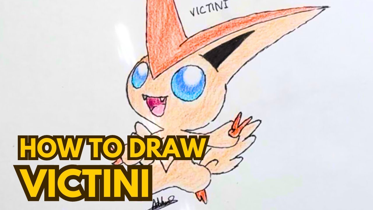 How to draw Victini from Pokémon