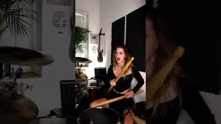 Playing with GIANT STICKS #rammstein #deutschland #drumcover