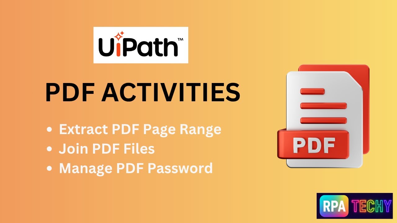UiPath PDF Automation Tutorial | Extract Page Range, Merge PDFs ...