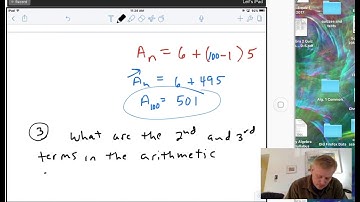 Algebra 2 Ch. 9-2 Arithmetic Sequences