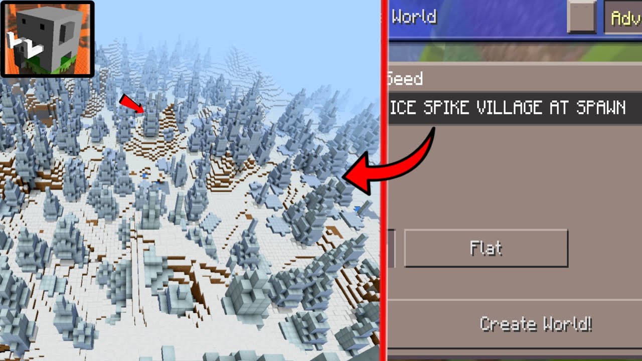 AMAZING ICE SPIKE VILLAGE AT SPAWN Seed In Craftsman Building Craft ...