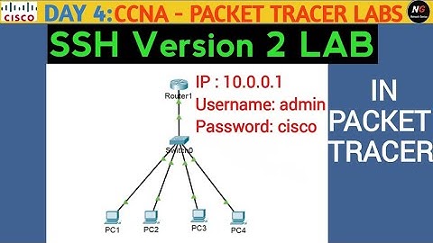 CCNA Day 4: Configuring SSH Ver 2 on Cisco Router | SSH configuration using cisco packet tracer
