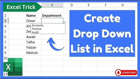Create a Drop Down List in Excel | Drop-Down List in Excel | Urdu / Hindi