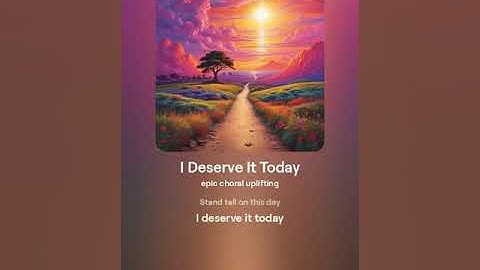 (AI song made with Suno) I Deserve It Today